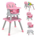 8-in-1 Convertible High Chair Booster Seat with Removable Tray Yellow C581