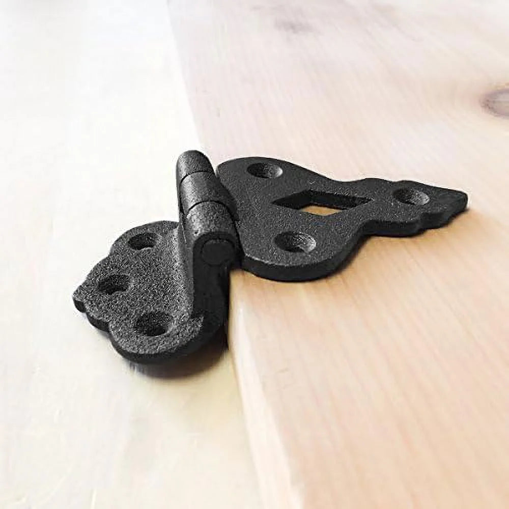 Black Wrought Iron Cabinet Hinge 3/8 In Offset Pack Of 2 U22825