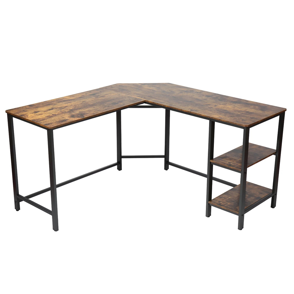 L Shaped Corner Computer Desk 54.3 inch with Storage Shelf R327188