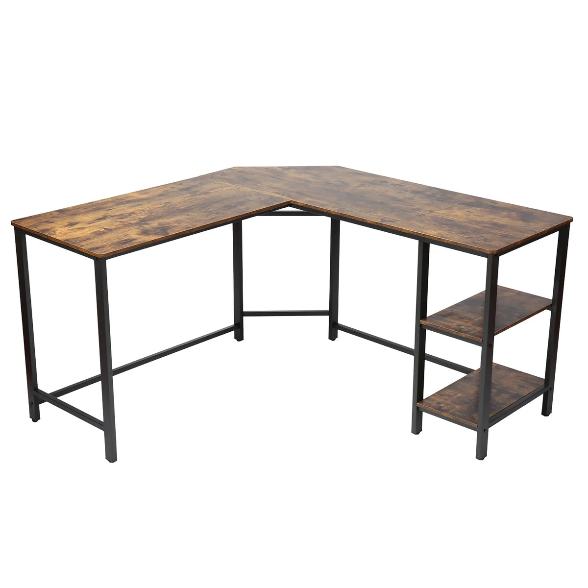 L Shaped Corner Computer Desk 54.3 inch with Storage Shelf R327188