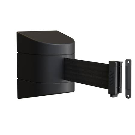 Black Plastic 25ft Fixed Wall Mount Belt D246