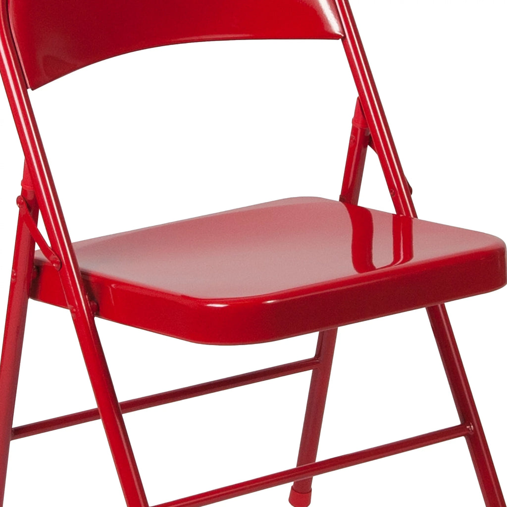 Red Metal Folding Chair M422