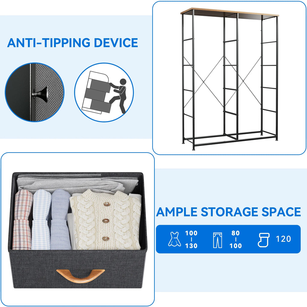 10 Drawer Fabric Storage Dresser U918328