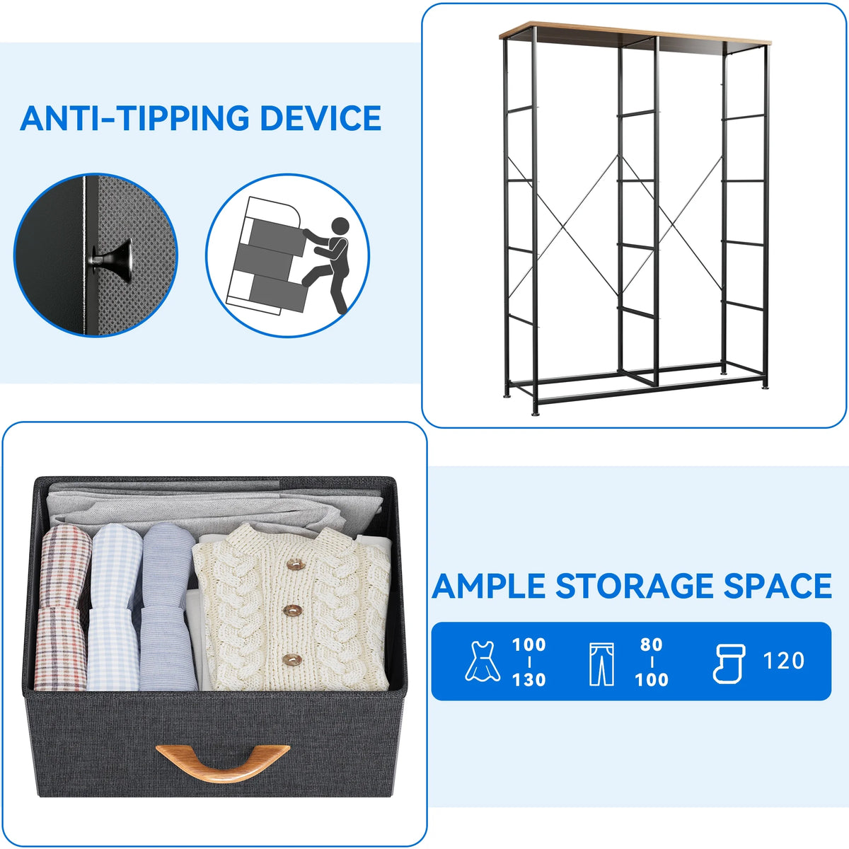 10 Drawer Fabric Storage Dresser U918328