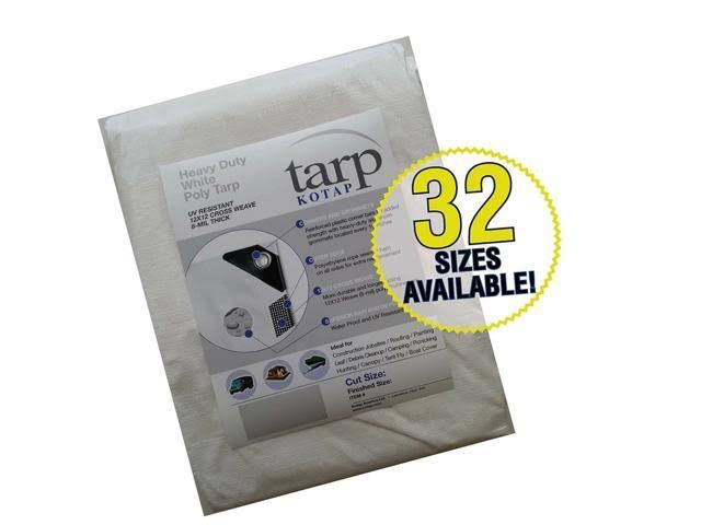 Heavy-Duty 8-mil Poly Tarp with UV Protection, 12 x 20-Foot U840