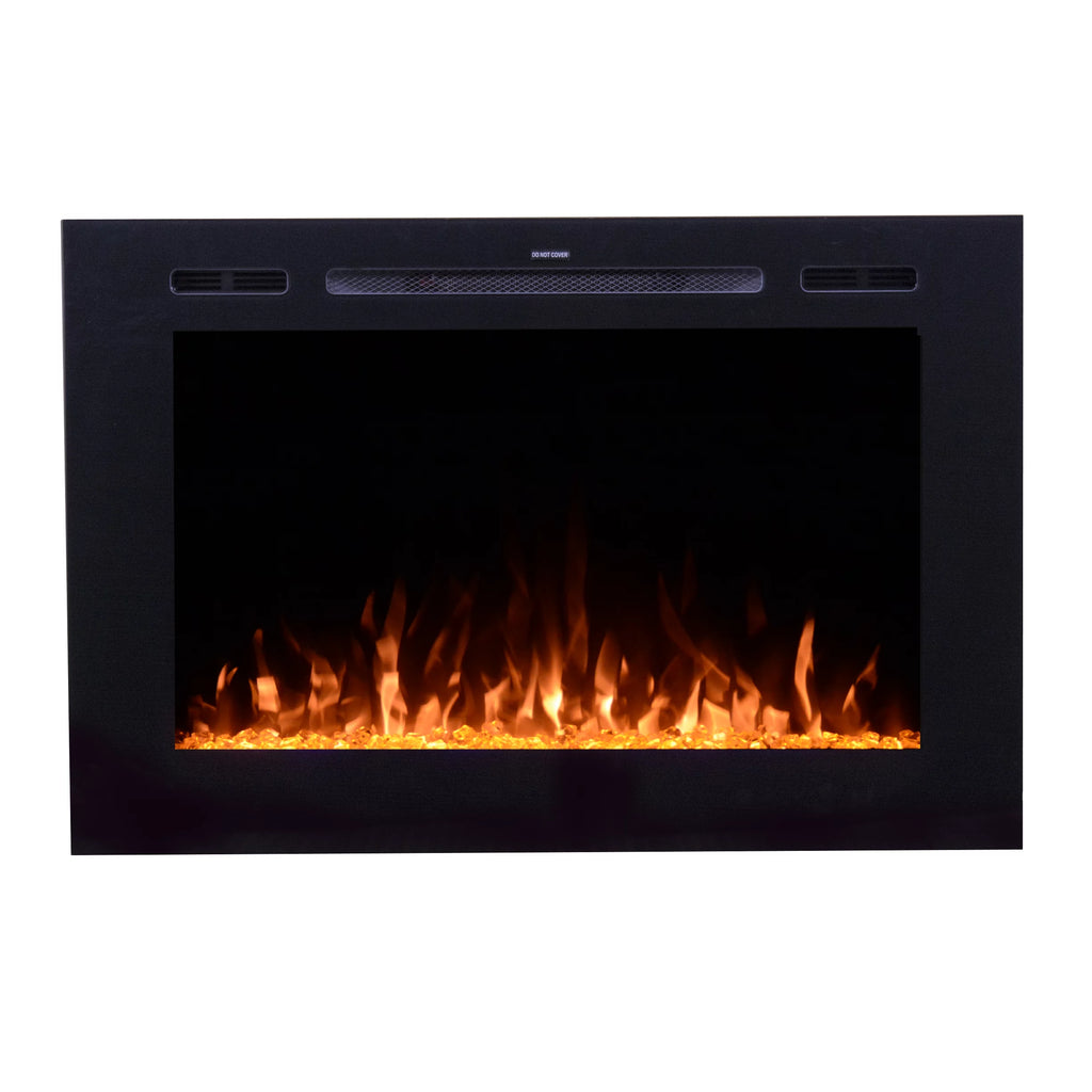 40" Wide 26.5" Tall Smart WIFI Enabled Electric Fireplace Z612