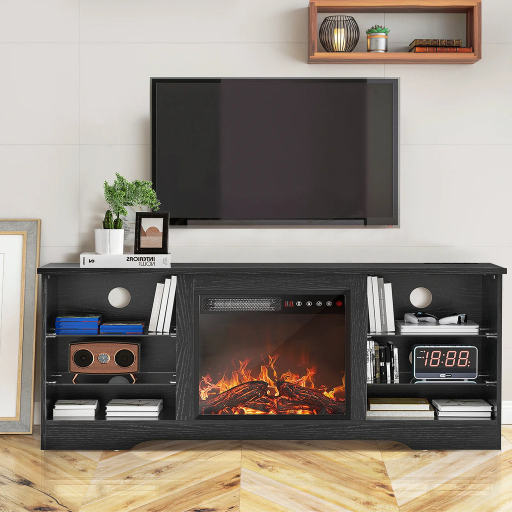 Fireplace TV Stand with 18'' Fireplace P5672