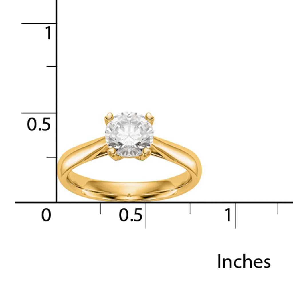 14 Karat Yellow Gold Lab Grown Diamond Solitaire Engagement Ring X31583
