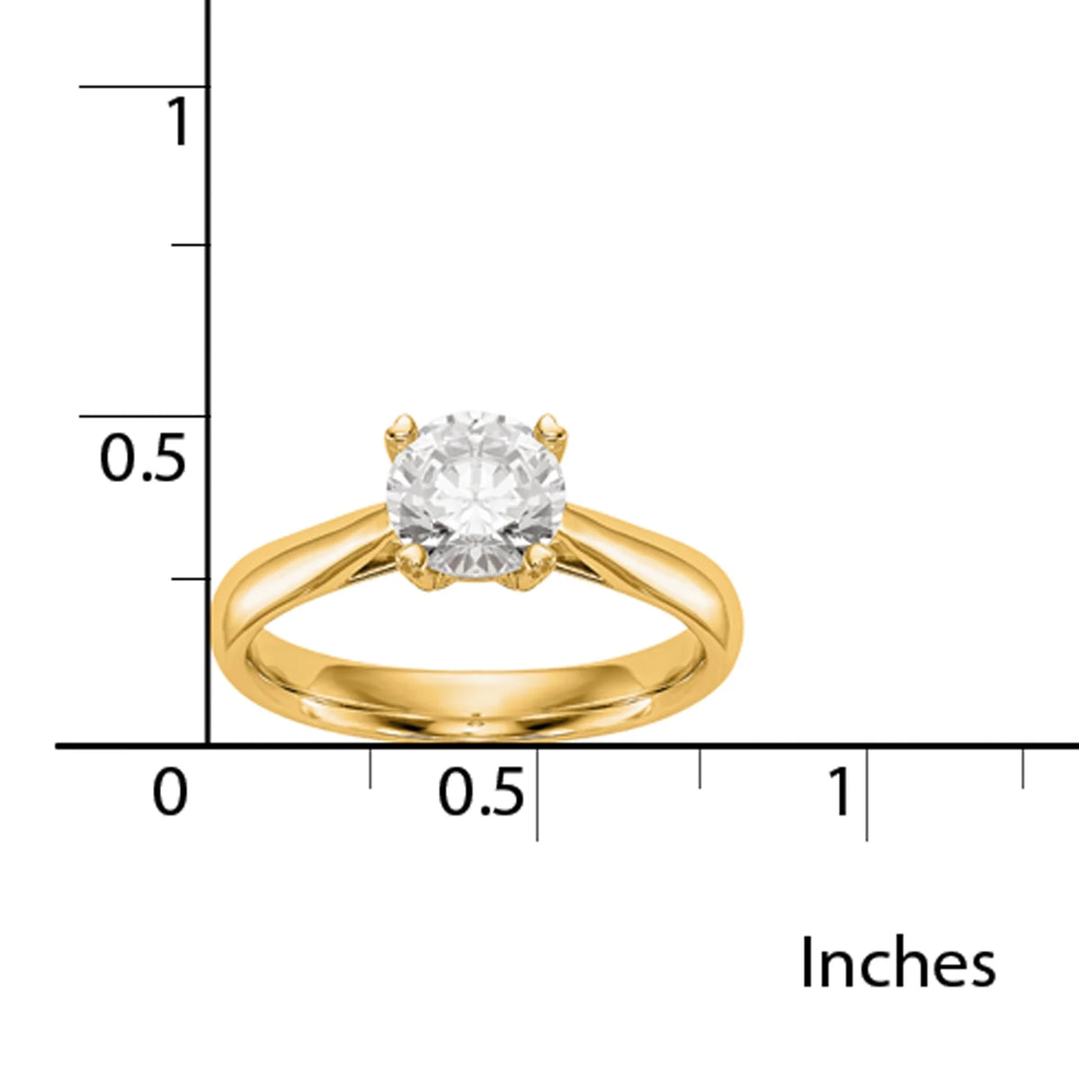 14 Karat Yellow Gold Lab Grown Diamond Solitaire Engagement Ring X31583