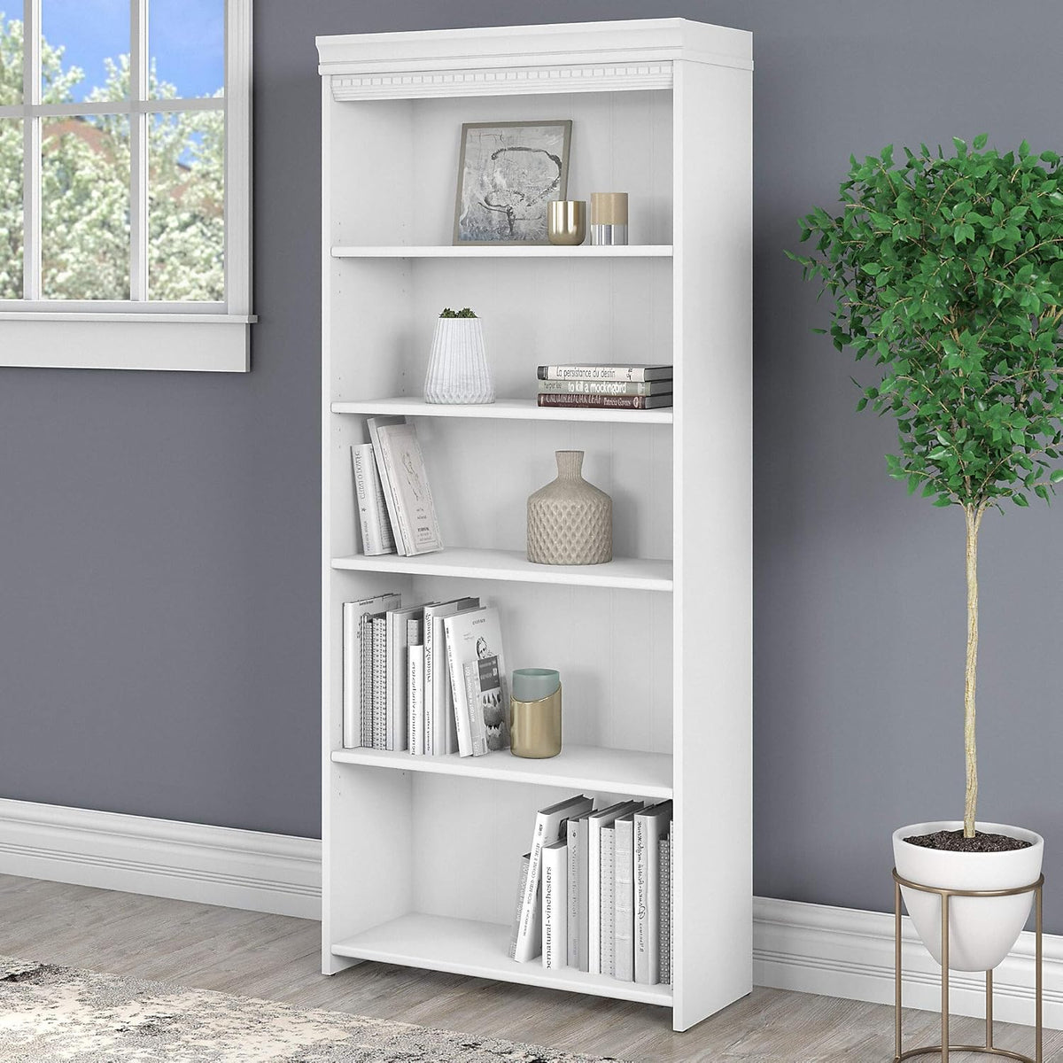 Tall 5 Shelf Bookcase Q1643