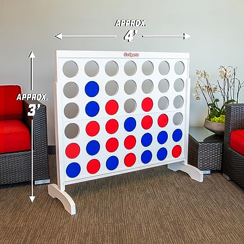 4 Foot Width Giant Portable 4 in a Row Game with Carry Case U829