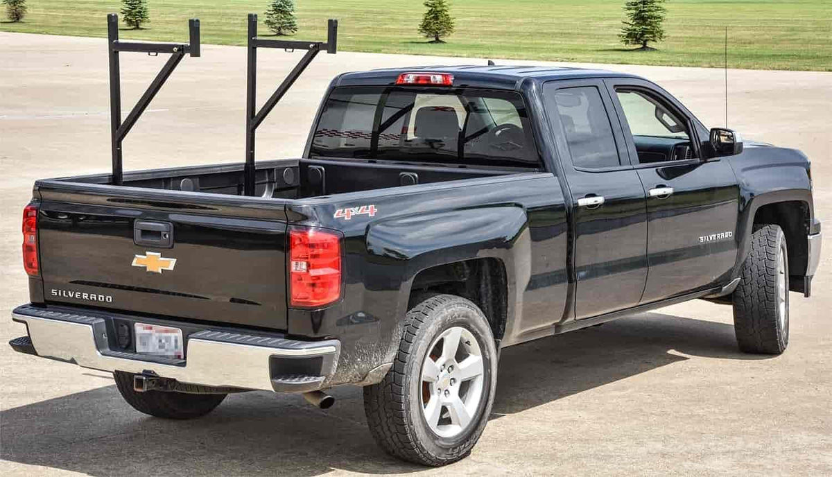 Black Powder Coat Steel Truck Ladder Rack, 22 1/2" W x 51 1/2" H C926