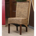 Bunga Hyacinth Weave Dining Chair with Mahogany Hardwood Frame Y649