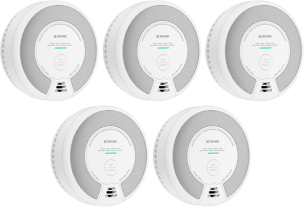 Pack of 3 Wireless Interconnected Smoke and Carbon Monoxide Detector J944246