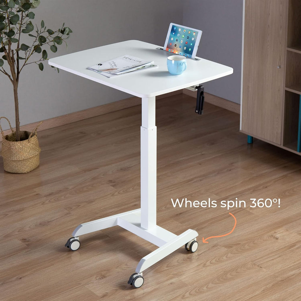White 31in Portable Standing Desk I200549