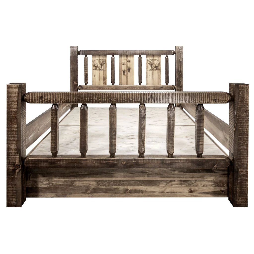 Brown Wood Twin Storage Bed E243682
