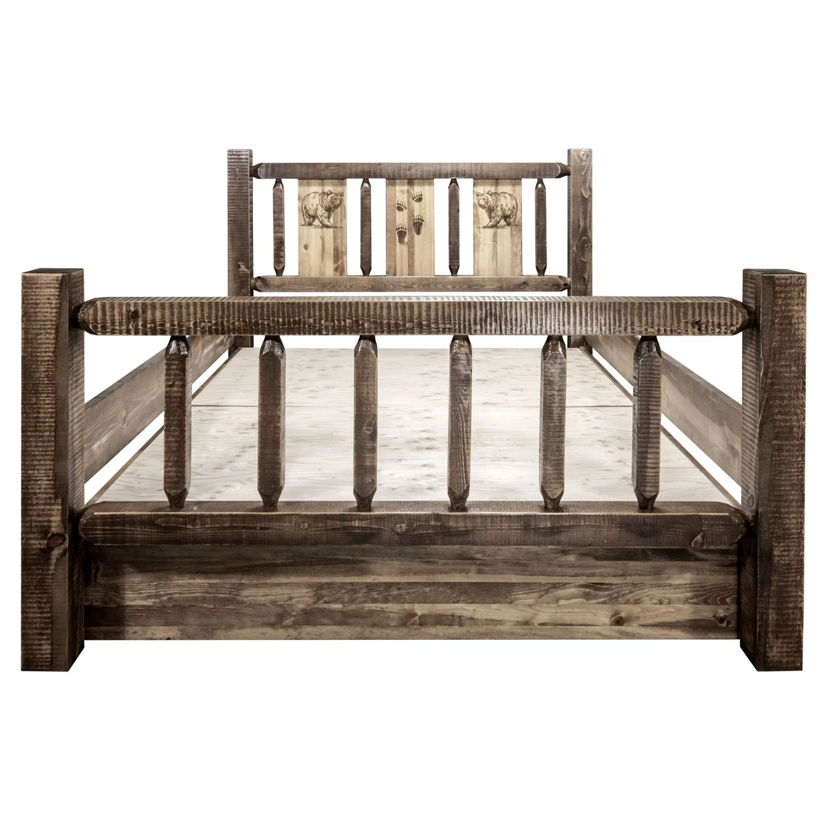Brown Wood Twin Storage Bed E243682