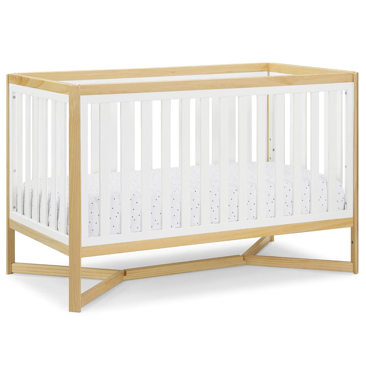 White/Grey 4-in-1 Convertible Crib F9489
