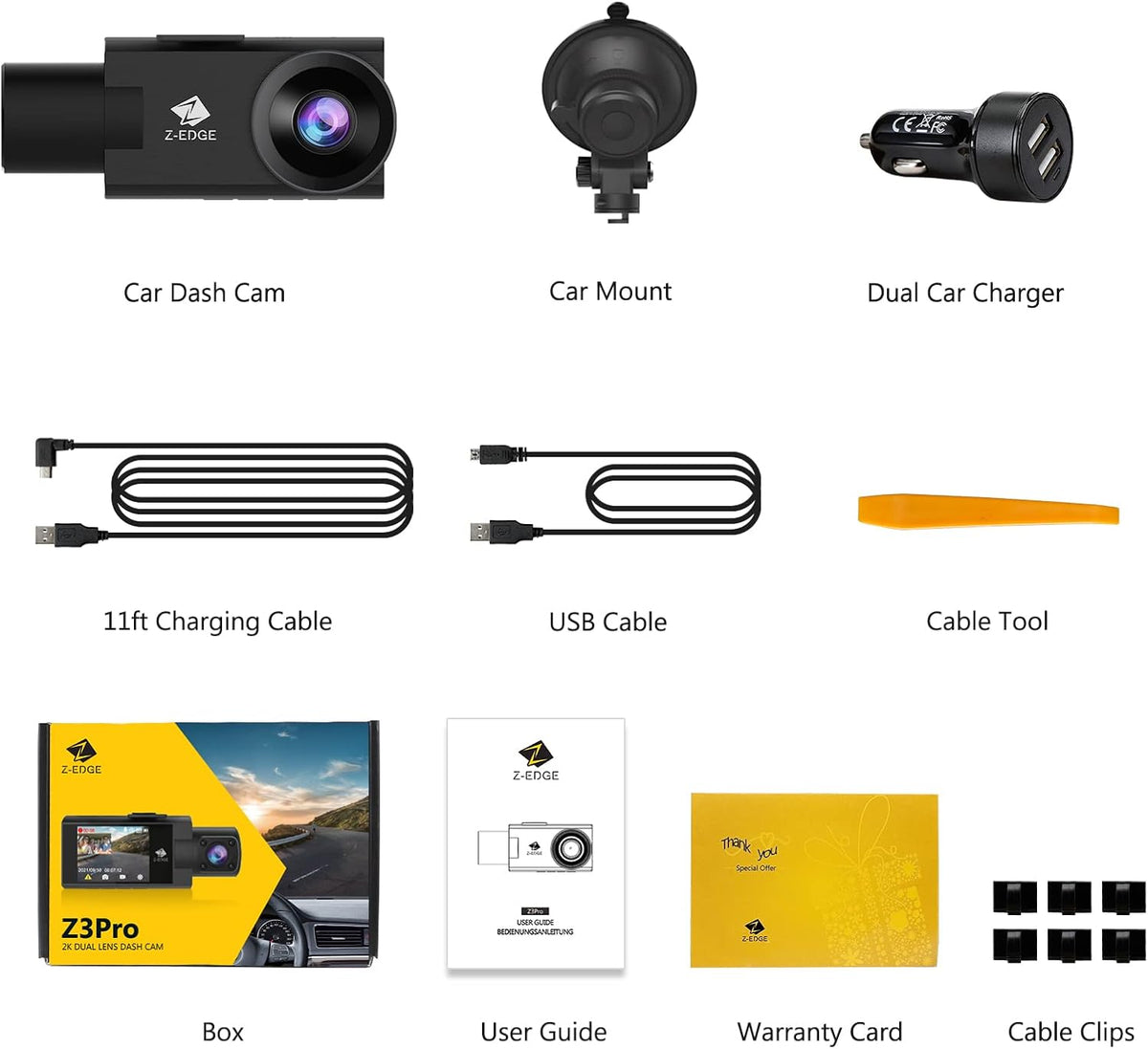 2K+1080P Dual Dash Cam with IR Night Vision R420650