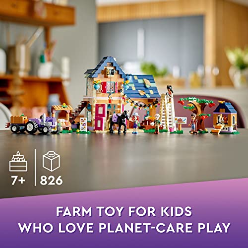 Organic Farm House Set with Toy Horse, Stable, Tractor and Trailer plus Animal Figures S23179