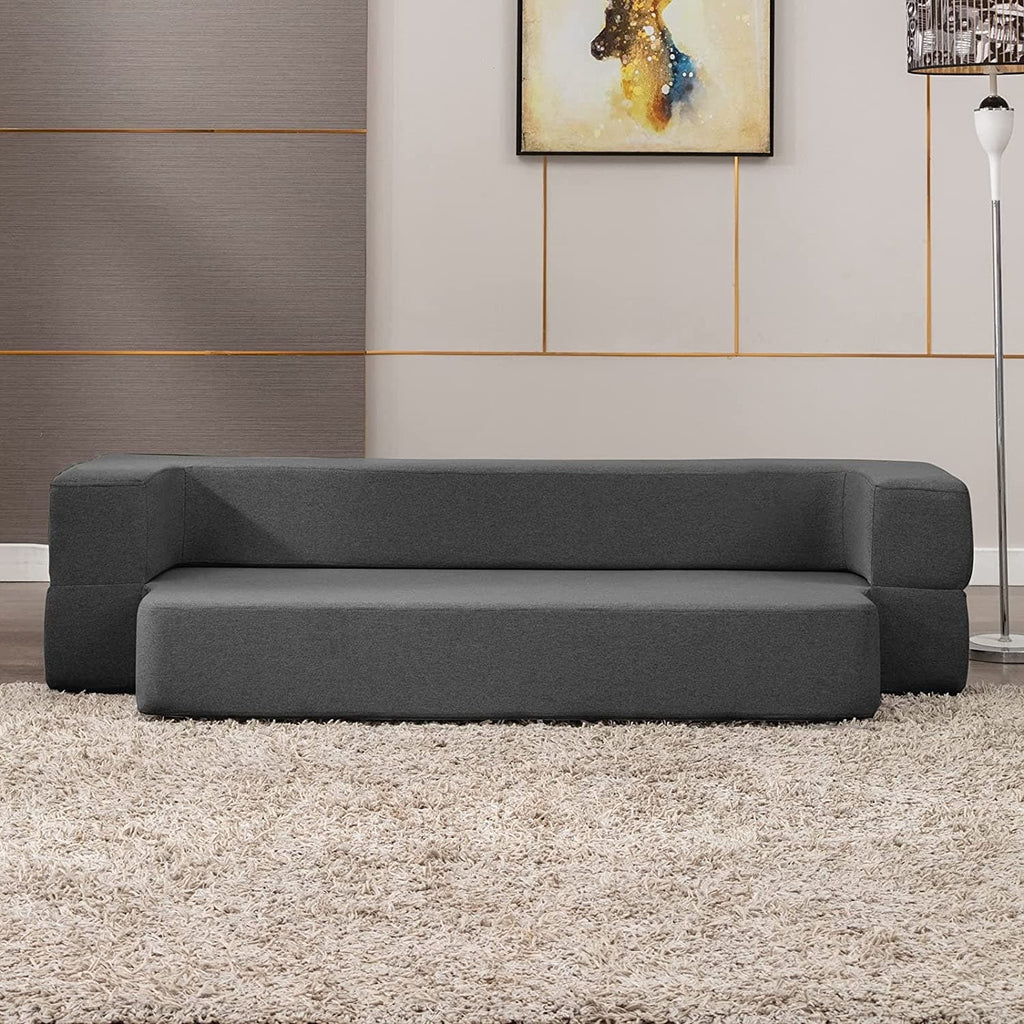 Convertible Futon Sofa Bed Dark Grey E17497