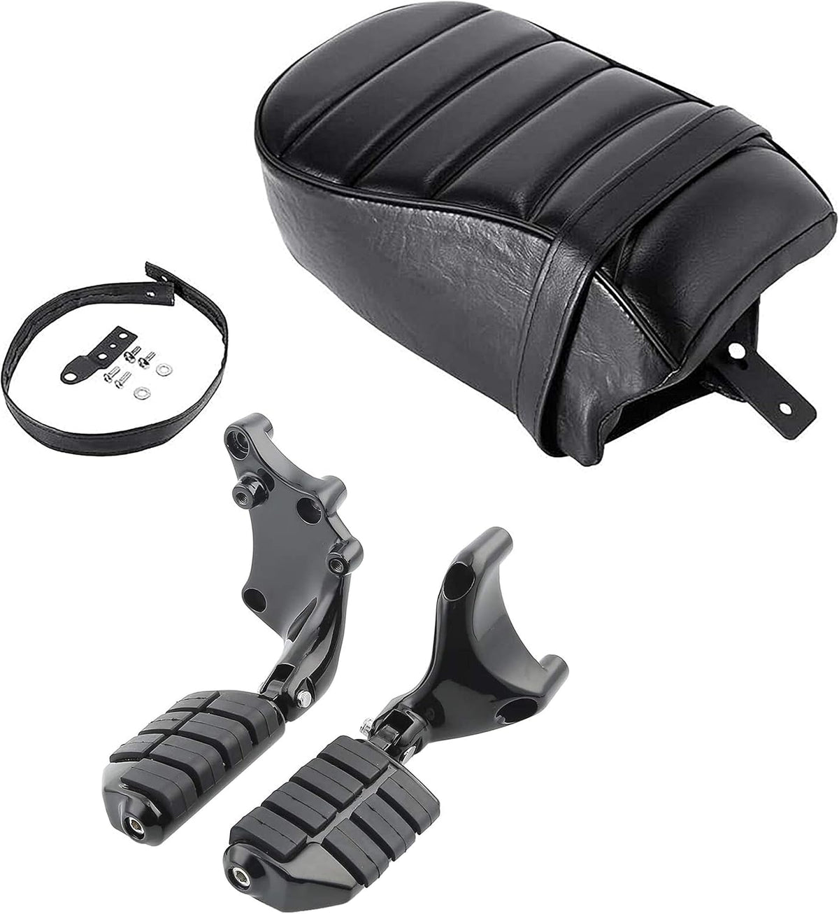 Passenger Pillion Seat with Anti Vibration Rubber Footpeg Mount Kit Z6196