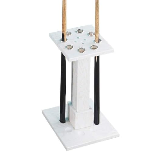 Freestanding Wooden Pool Cue Rack 8 Cue Capacity White T978