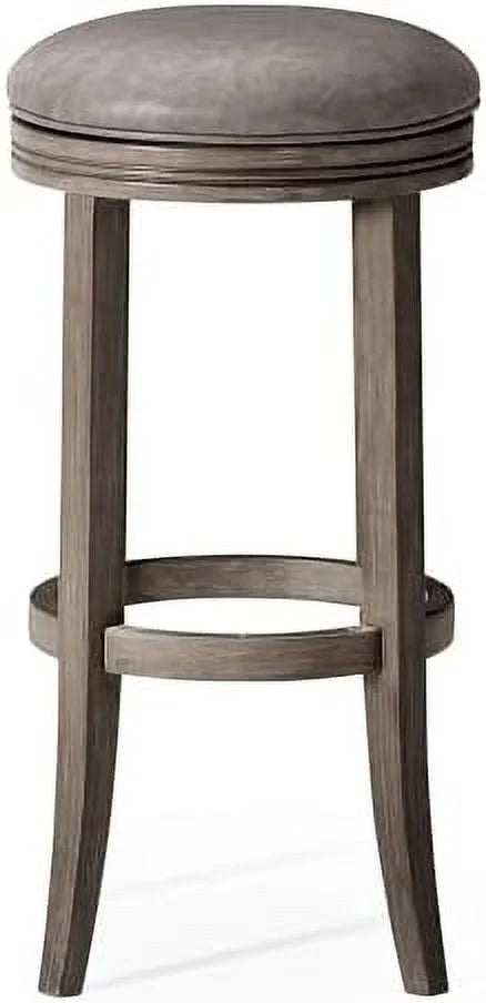 Eva Stool Weathered Oak Finish Vegan Leather U16309