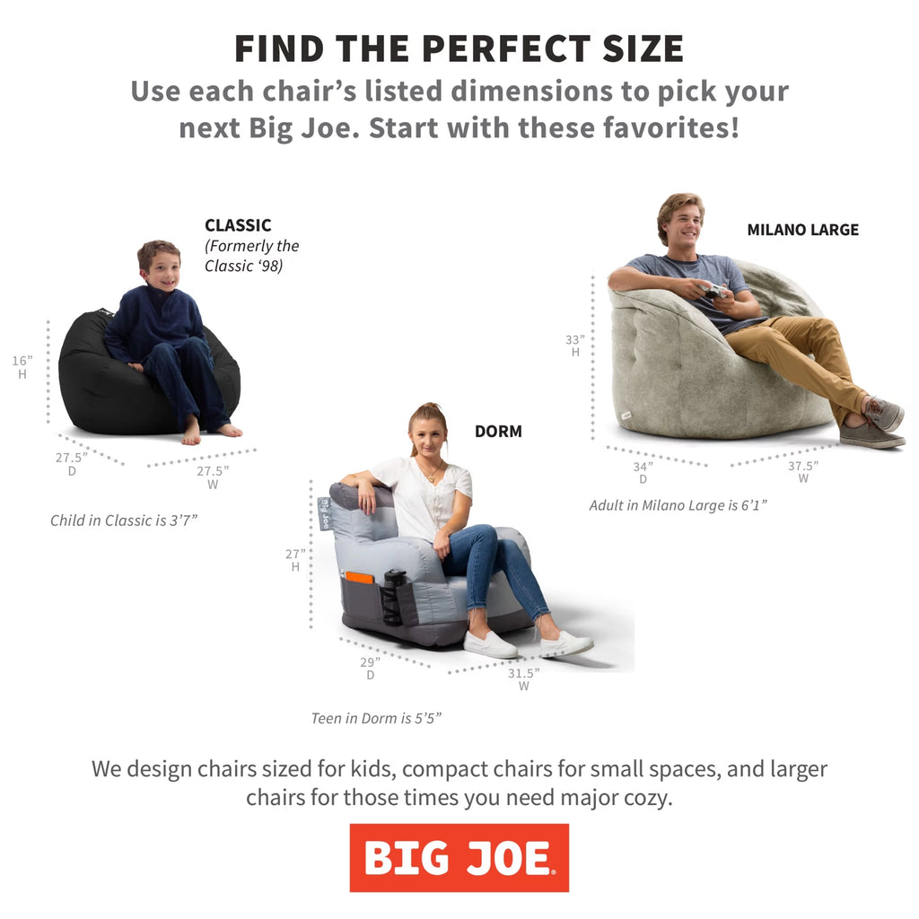 Steel Gray Bean Bag Chair K4684