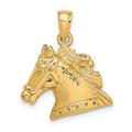 10K Yellow Gold Horse Head Charm Q8652