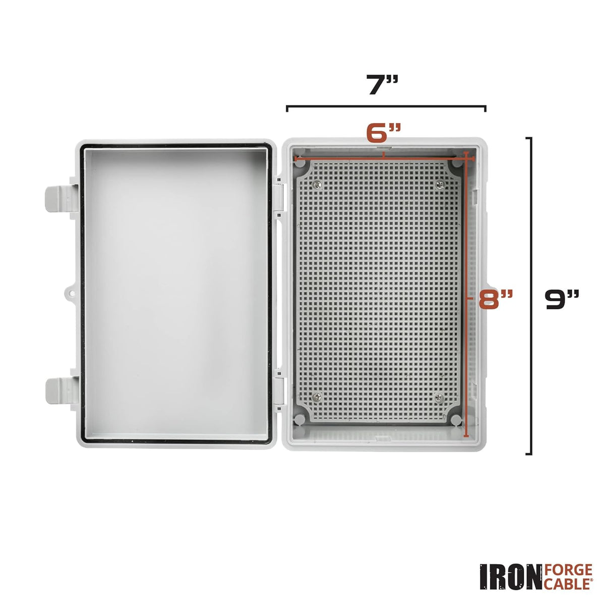15 x 11 Inch Dustproof Waterproof Plastic Electrical Junction Box I42578