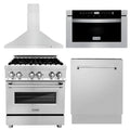 30 in. Dual Fuel Range, Range Hood, Microwave Drawer, Dishwasher W755958