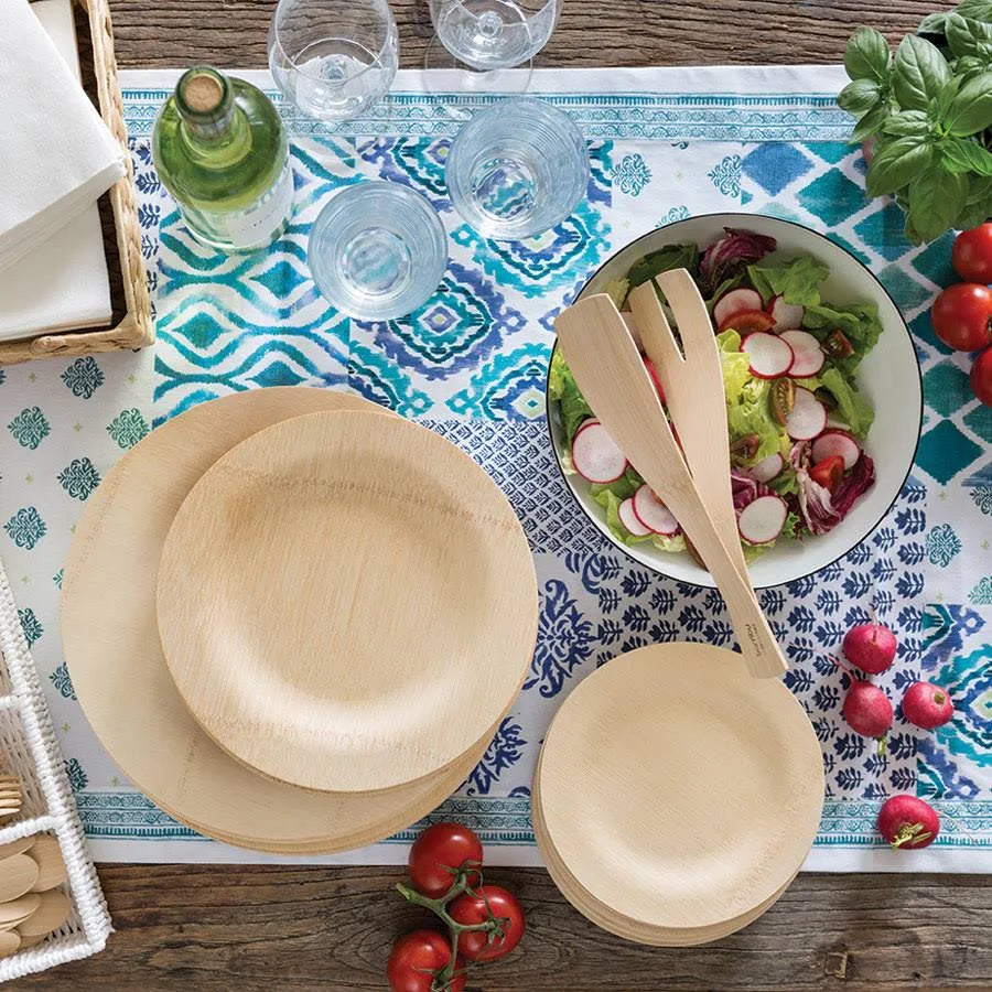 9in Disposable Bamboo Plate - 100/Case G158