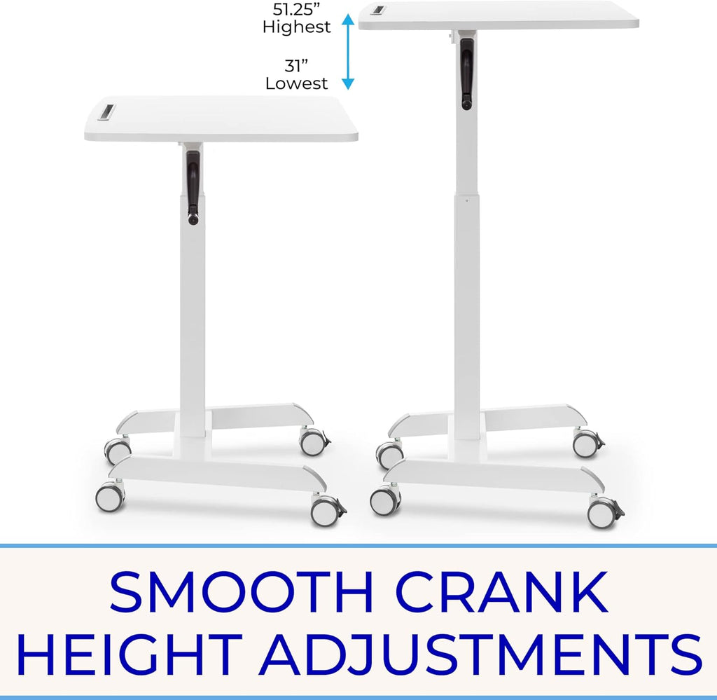 White 31in Portable Standing Desk I200549