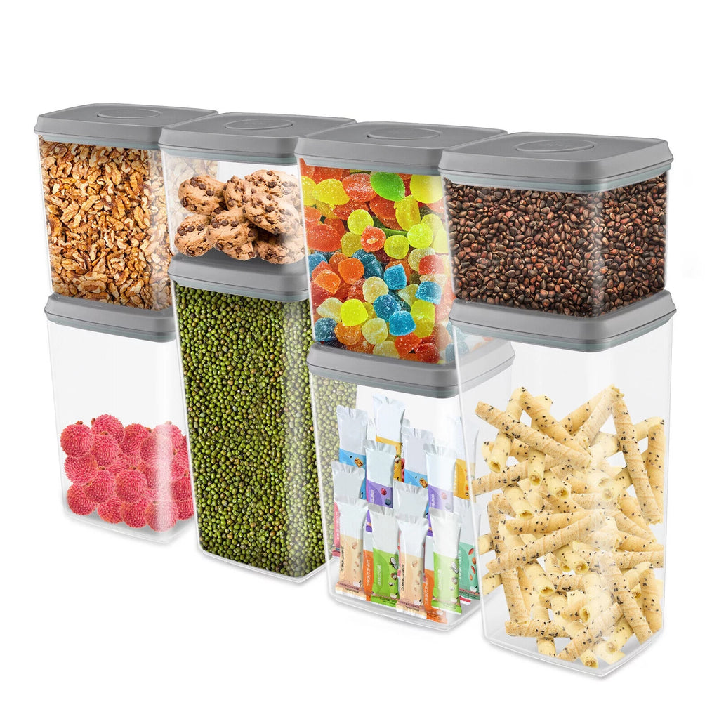 8 Piece Airtight Stackable Plastic Food Storage Containers O63873