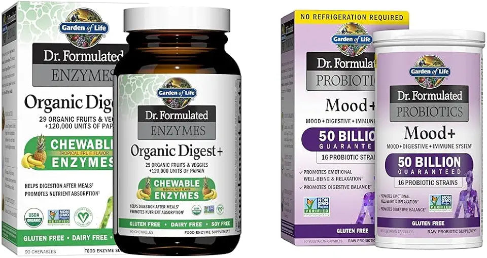 Digestive Enzymes with Papain, Bromelain & Probiotics Supplement D60794