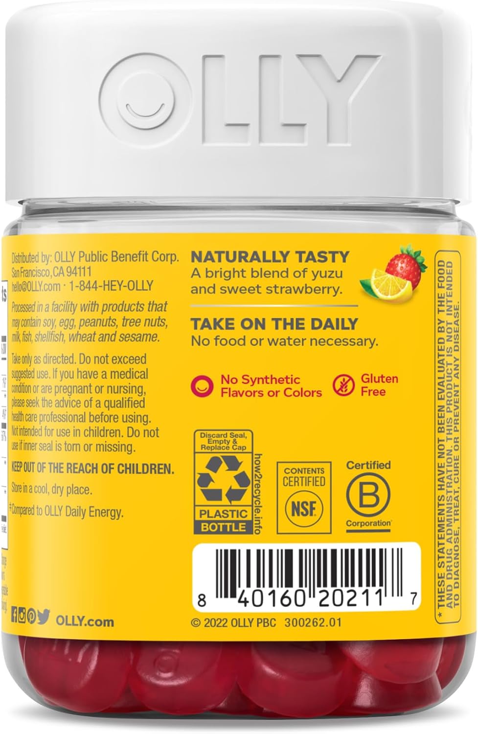 Caffeine Free Vitamin B12 CoQ10 Gummy Supplement, 60 Count Y5270