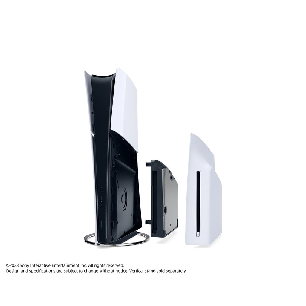 White PS5 Disc Slim Gaming Console with Wireless Controller D38684