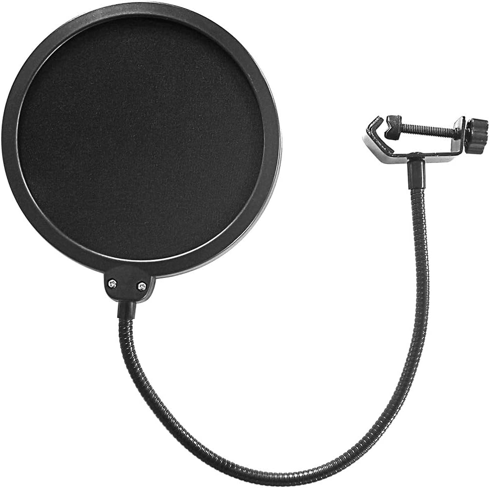 USB Audio Interface Bundle with Boom Stand, Pop Filter, XLR Cable (4 Items) K371320