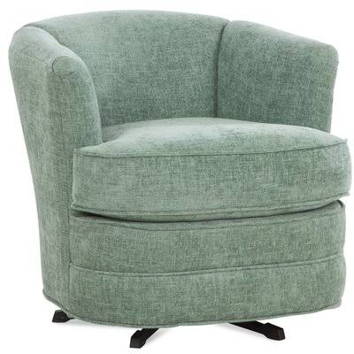 Charcoal Gray Textured Swivel Barrel Chair O661