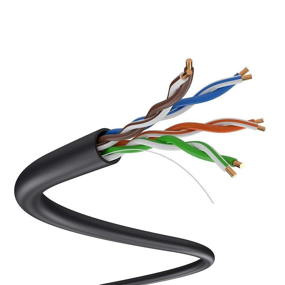 1000ft CAT5e Outdoor Direct Burial Solid Cable Q1256