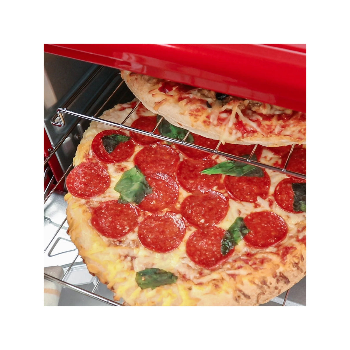 Retro Red 12-Slice Convection Toaster Oven B205455