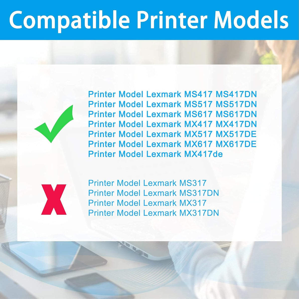 Compatible Toner Cartridge Replacement for Lexmark, 1-Pack Black, Pack of 2 P749