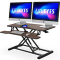 Height Adjustable Standing Desk 36" Wide Sit to Stand Converter Desk Tabletop Workstation for Dual Monitor Riser P73187