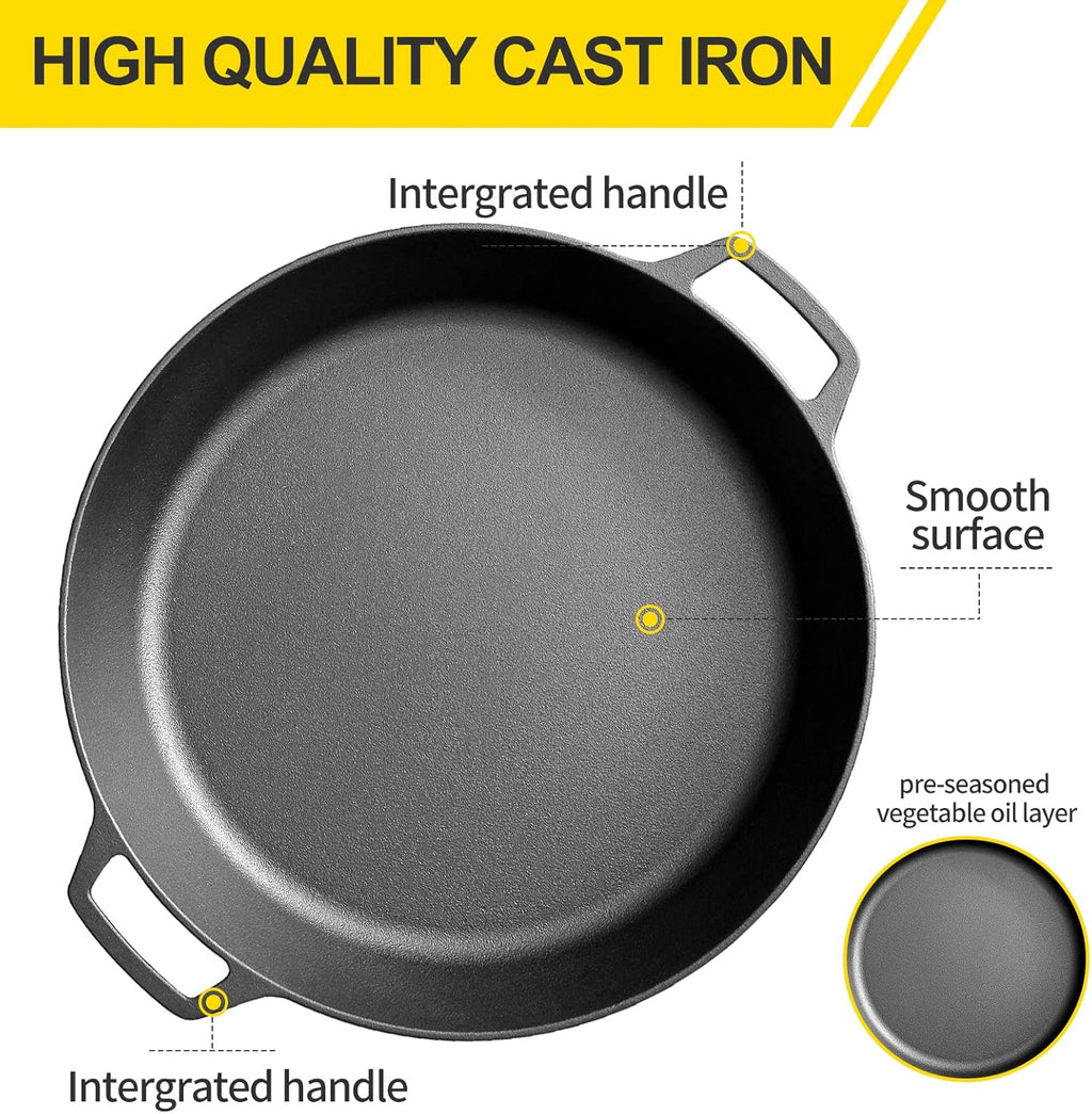 Large 17 Inch Cast Iron Skillet Q840154
