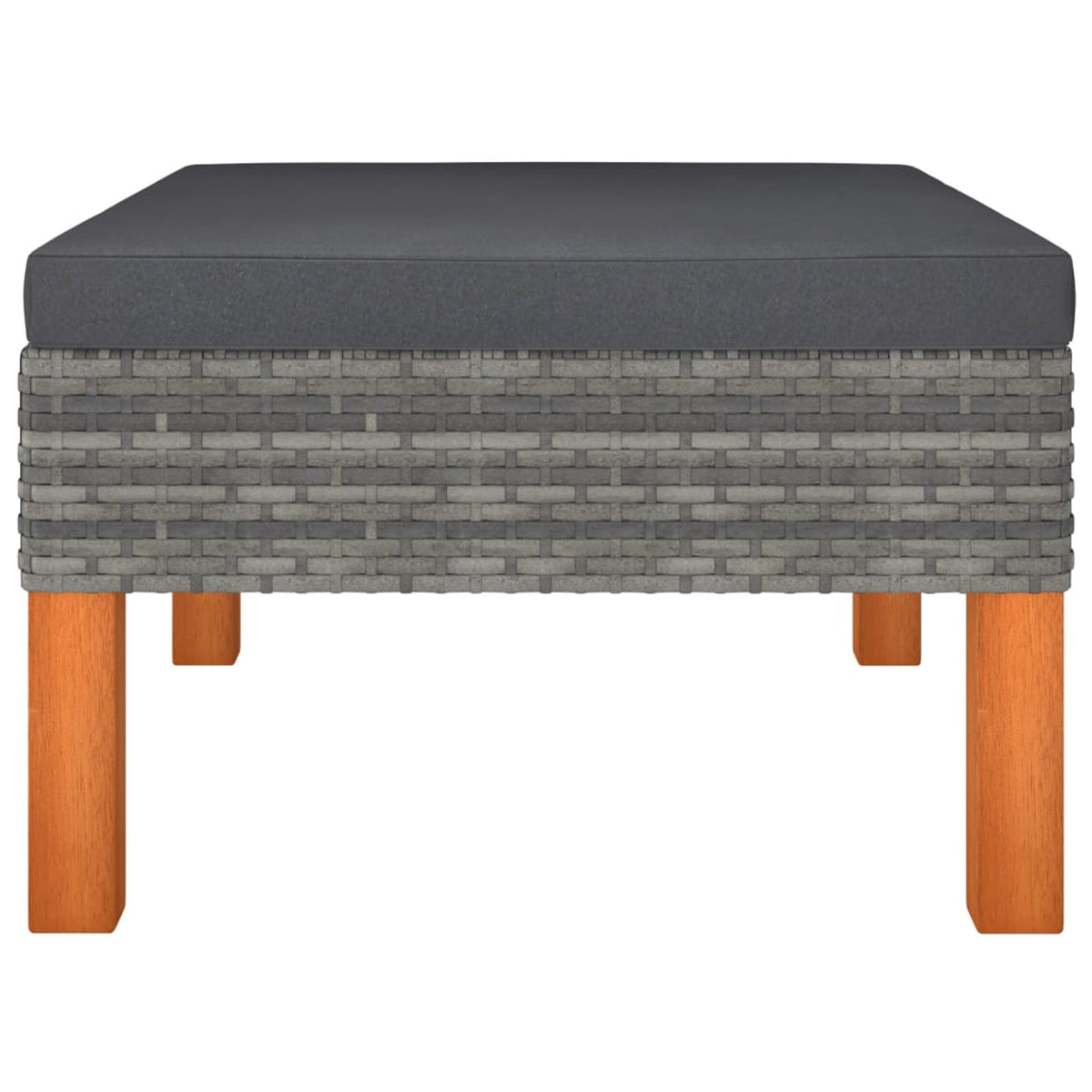 9 Piece Gray Poly Rattan Patio Conversation Set I788372