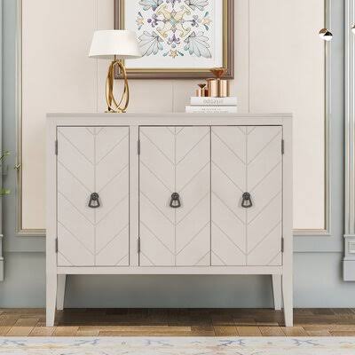 Navy Blue 3 Door Accent Cabinet R3820