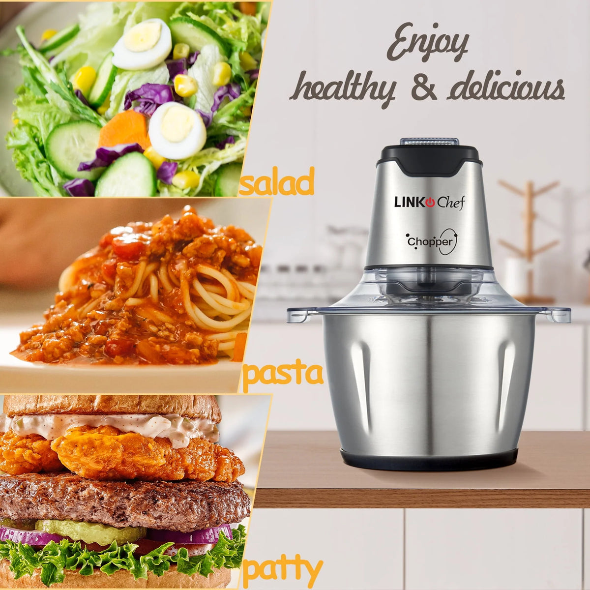 Electric Food Chopper 1.2L Stainless Steel Z7740