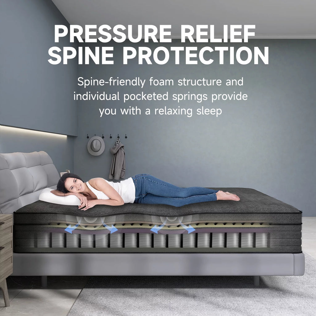 Queen Medium Firm Hybrid Mattress D23699