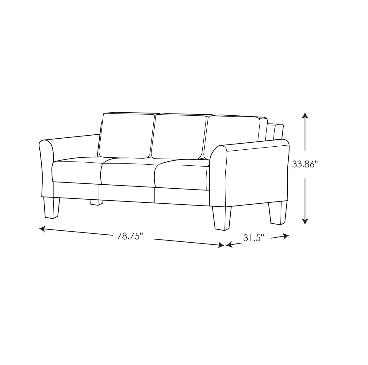 Gray Fabric Sofa D460